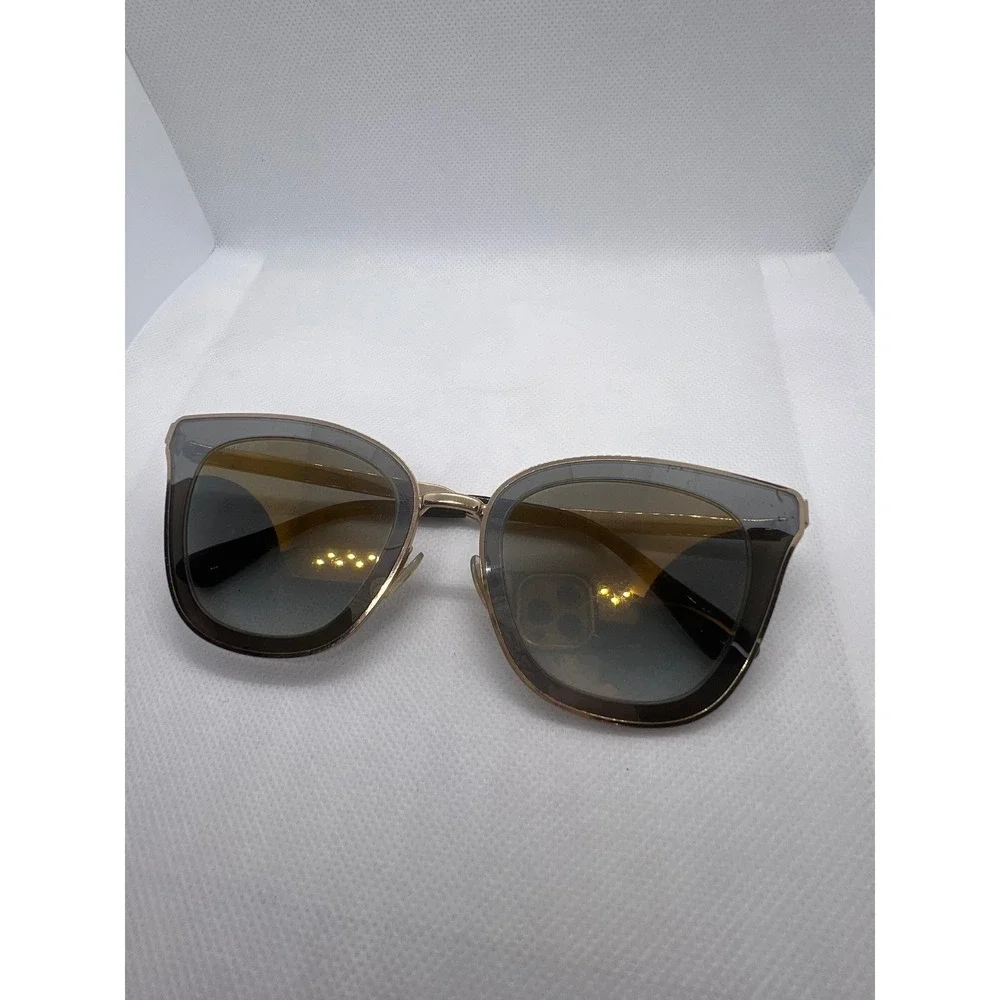 Jimmy Choo Lory/S Cat Eye Sunglasses Gray Gold Made‎ in Italy 49-23-145